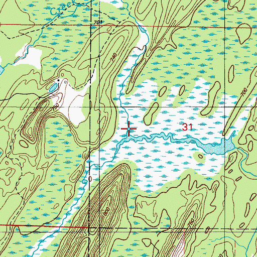 Topographic Map of Camp H Creek, MI