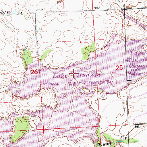 Topographic Map of Camp Drain, MI