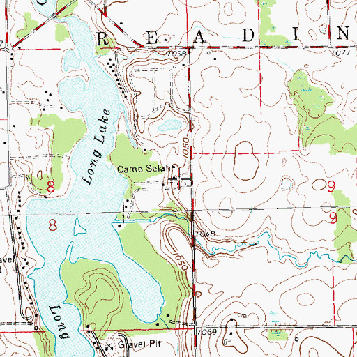 Topographic Map of Camp Selah, MI