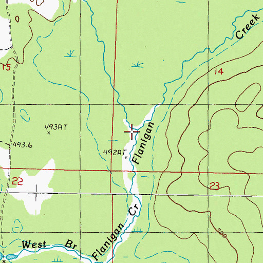 Topographic Map of Camp Ten Creek, MI