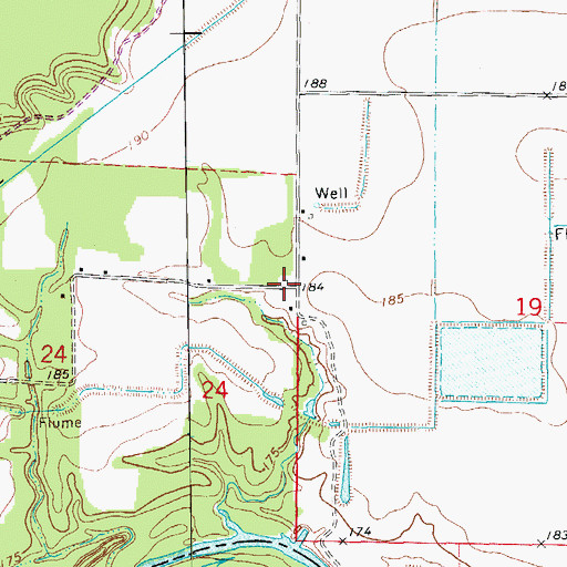 Topographic Map of Pampas School (historical), AR