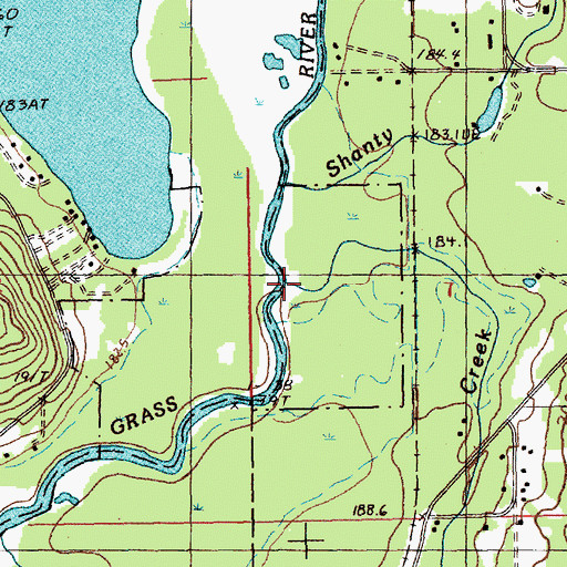 Topographic Map of Cold Creek, MI