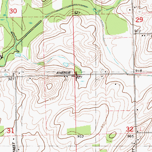 Topographic Map of Cooley School, MI
