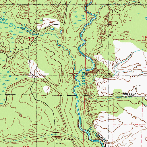 Topographic Map of Cooper Creek, MI