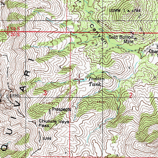 Topographic Map of Indian Tank, AZ