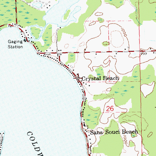 Topographic Map of Crystal Beach, MI