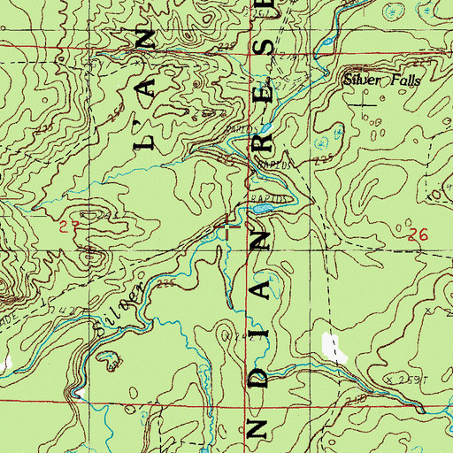 Topographic Map of Dakota Creek, MI