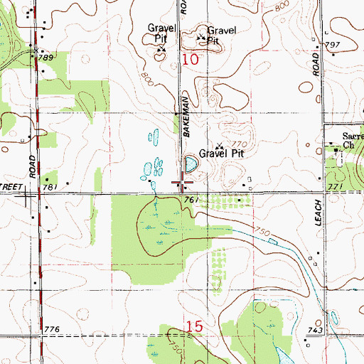 Topographic Map of Daly School, MI