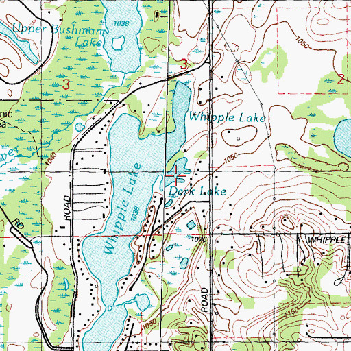 Topographic Map of Dark Lake, MI