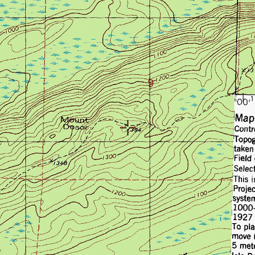 Topographic Map of Mount Desor, MI