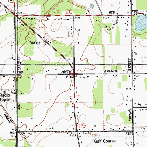 Topographic Map of Durkee School, MI