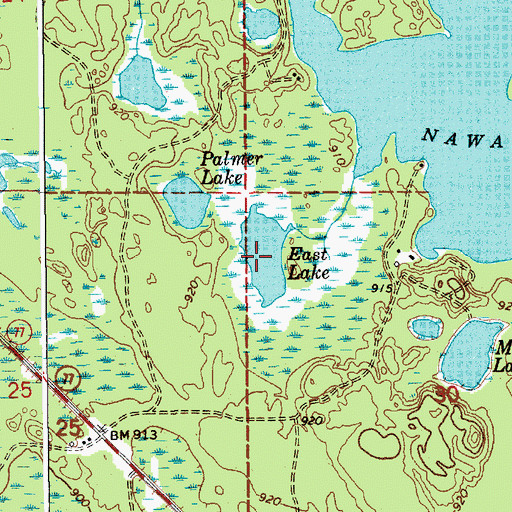 Topographic Map of East Lake, MI