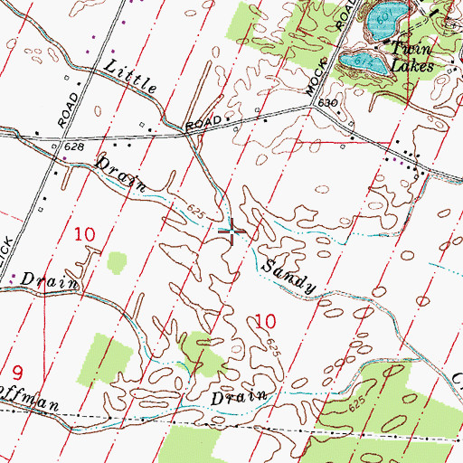 Topographic Map of Eby Drain, MI