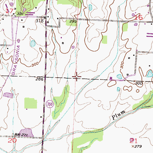 Topographic Map of Blackland Church (historical), AR