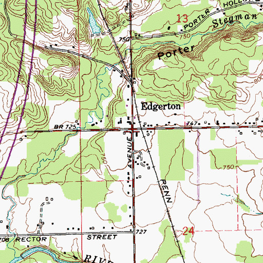 Topographic Map of Edgerton, MI