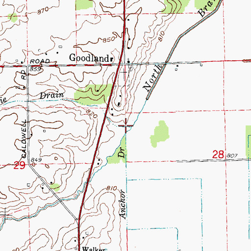 Topographic Map of Elk Lake Creek, MI