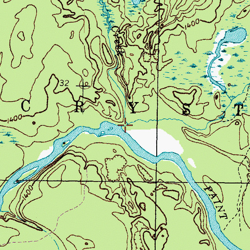 Topographic Map of Fire Lake Creek, MI