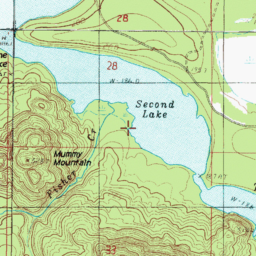 Topographic Map of Fisher Creek, MI