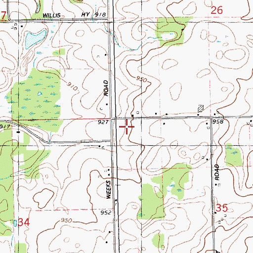 Topographic Map of Fordham School, MI