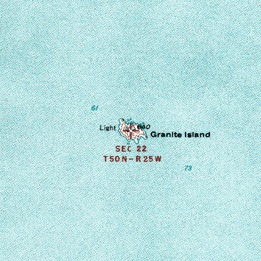 Topographic Map of Granite Island, MI