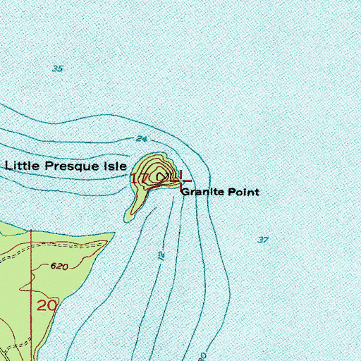 Topographic Map of Granite Point, MI