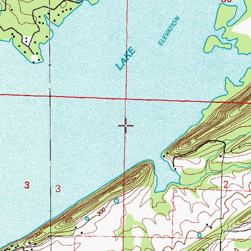 Topographic Map of Beaverdam Ford (historical), AR
