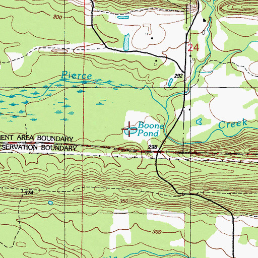 Topographic Map of Boone Pond, AR