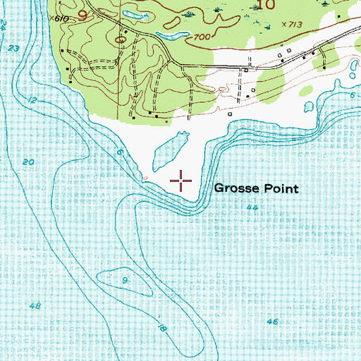 Topographic Map of Grosse Point, MI