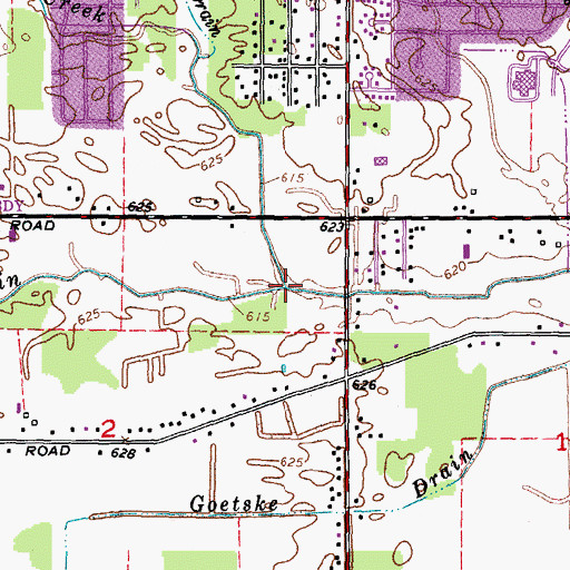 Topographic Map of Hale Creek, MI