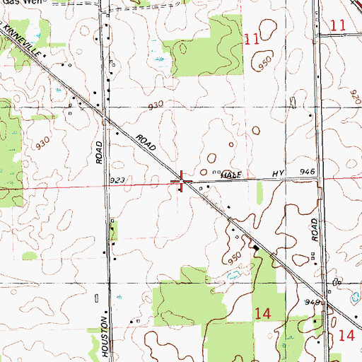 Topographic Map of Hamlin School, MI