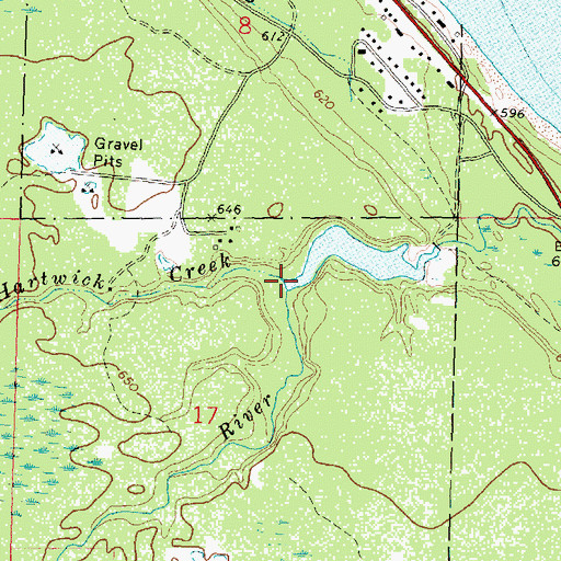 Topographic Map of Hartwick Creek, MI