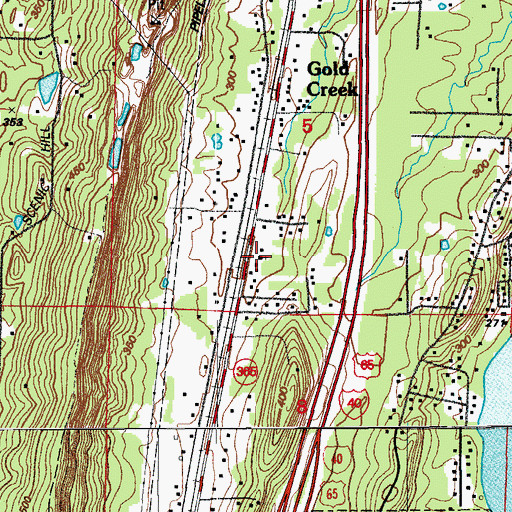 Topographic Map of Gold Creek Baptist Church, AR