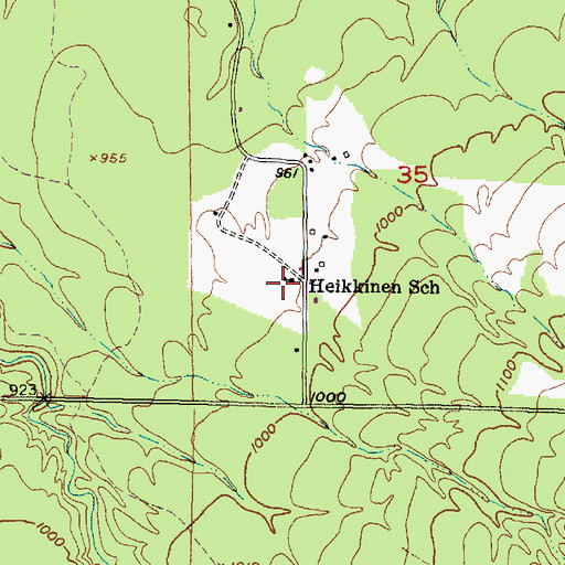 Topographic Map of Heikkinen School, MI