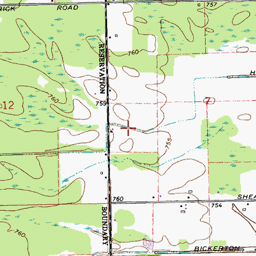 Topographic Map of High Drain, MI