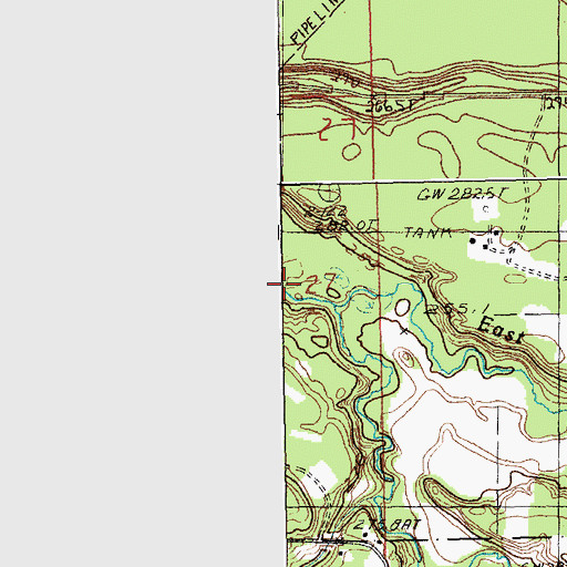 Topographic Map of Jackson Creek, MI