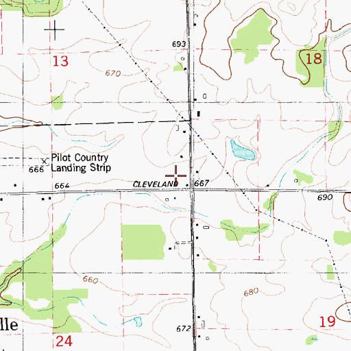 Topographic Map of Jackson School, MI