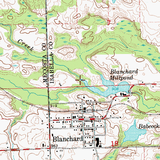 Topographic Map of Jewel Creek, MI