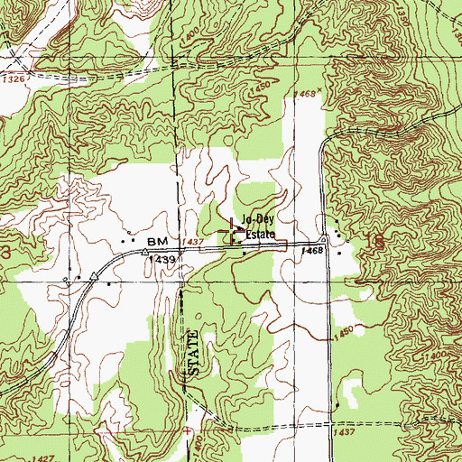 Topographic Map of Jo-Dey Estate, MI