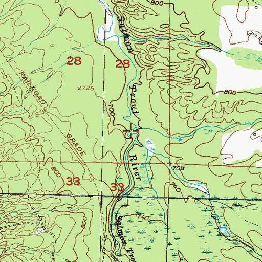 Topographic Map of Keranen Creek, MI