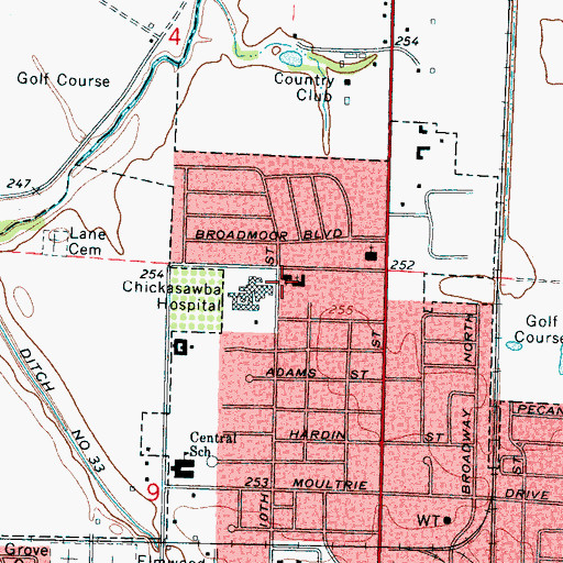 Topographic Map of Presbyterian Christian Academy, AR