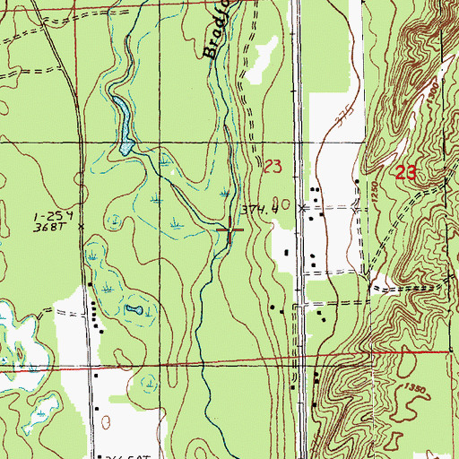 Topographic Map of Kolke Creek, MI