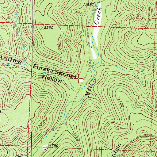Topographic Map of Camp Frazier (historical), AR