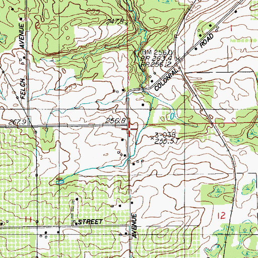 Topographic Map of Lambson School, MI