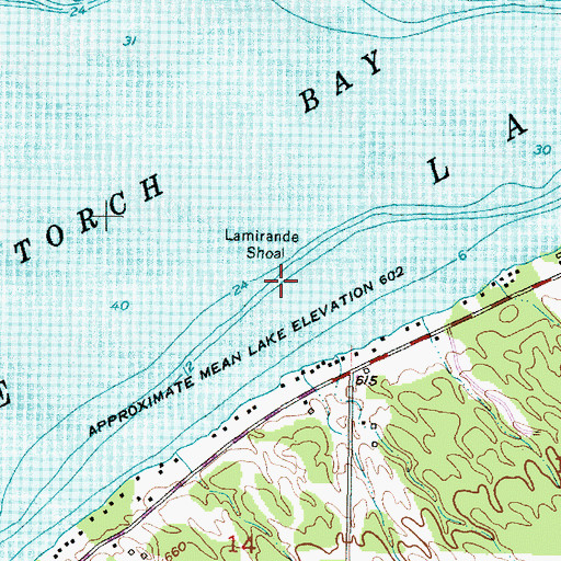 Topographic Map of Lamirande Shoal, MI