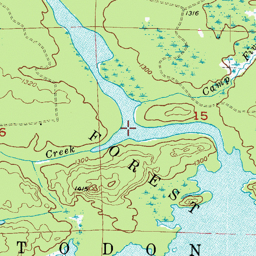 Topographic Map of Larson Creek, MI