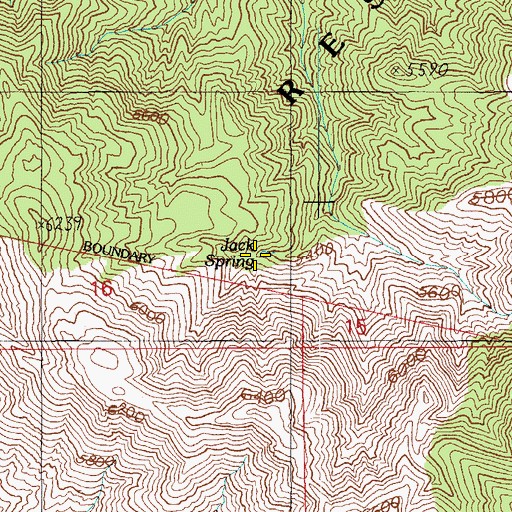 Topographic Map of Jack Spring, AZ