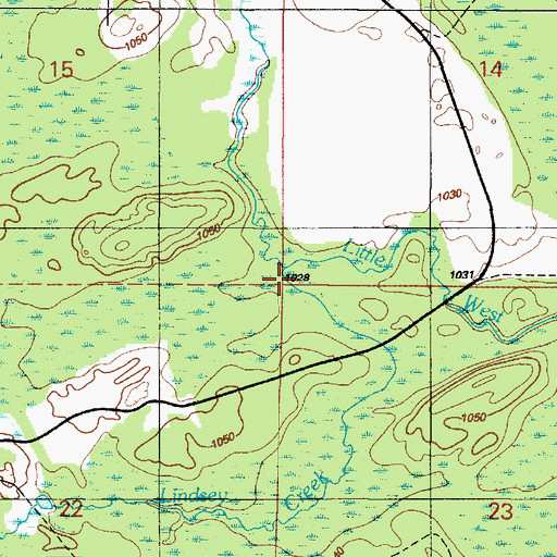 Topographic Map of Lindsey Creek, MI