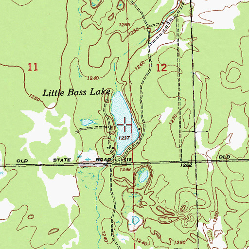 Topographic Map of Little Bass Lake, MI
