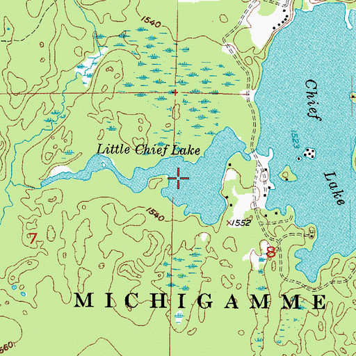 Topographic Map of Little Chief Lake, MI