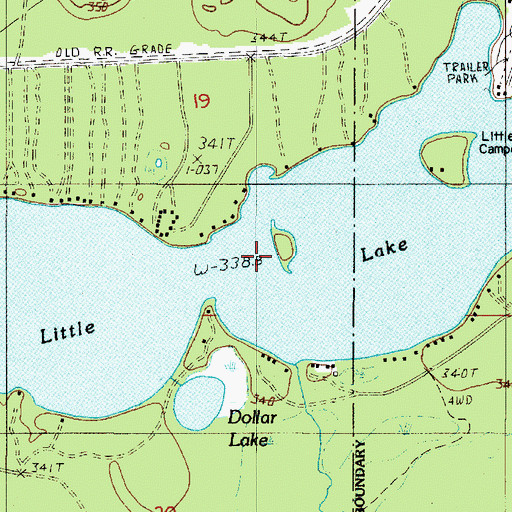 Topographic Map of Little Lake, MI
